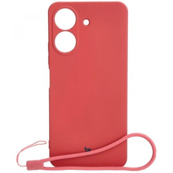 Etui Bizon Case Silicone do Redmi 13C / Poco C65, brudny róż