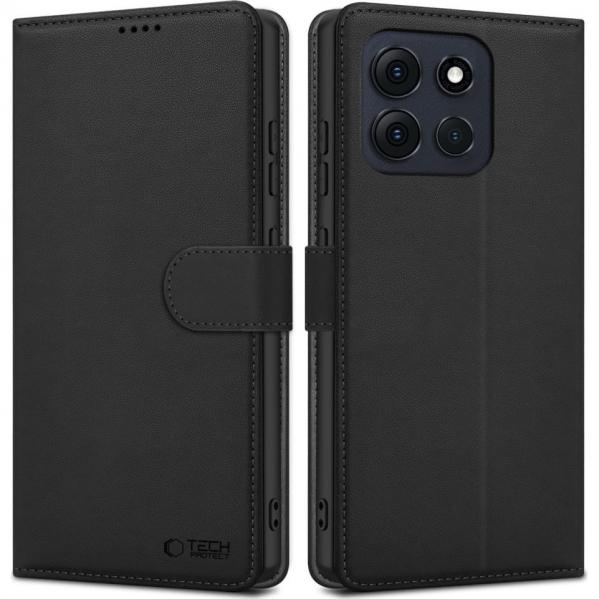 Etui z klapką Tech-Protect Wallet do Motorola Moto G56 5G, czarne