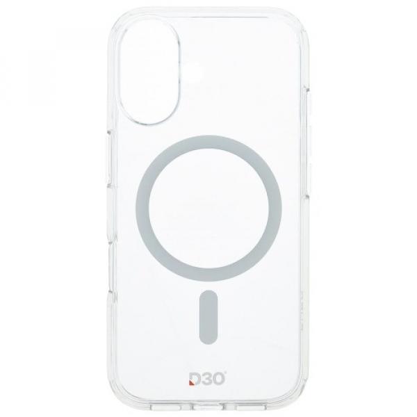 Etui Puro Impact Clear D3O Mag do iPhone 16, przezroczysto-białe