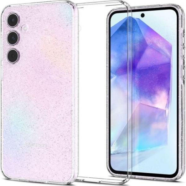 Etui Spigen Liquid Crystal Glitter do Galaxy A55 5G, przezroczyste z brokatem