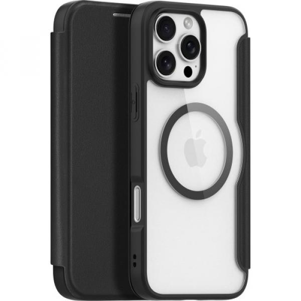 Etui Dux Ducis Skin X Pro Magnetic do iPhone 16 Pro, czarno-przezroczyste