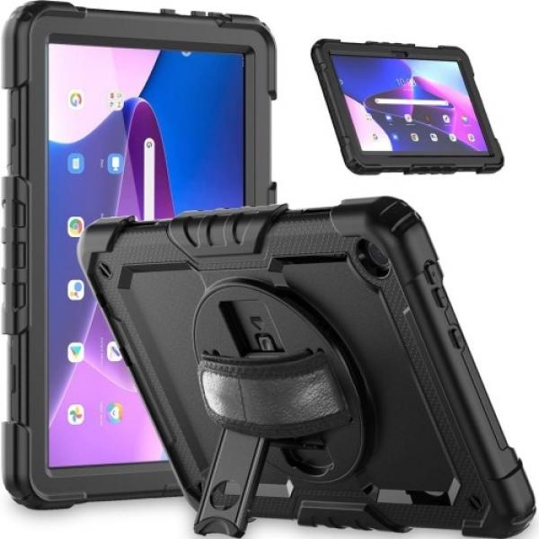 Etui z osłoną na ekran Tech Protect 360 Solid do Lenovo Tab M10 gen. 3, czarne