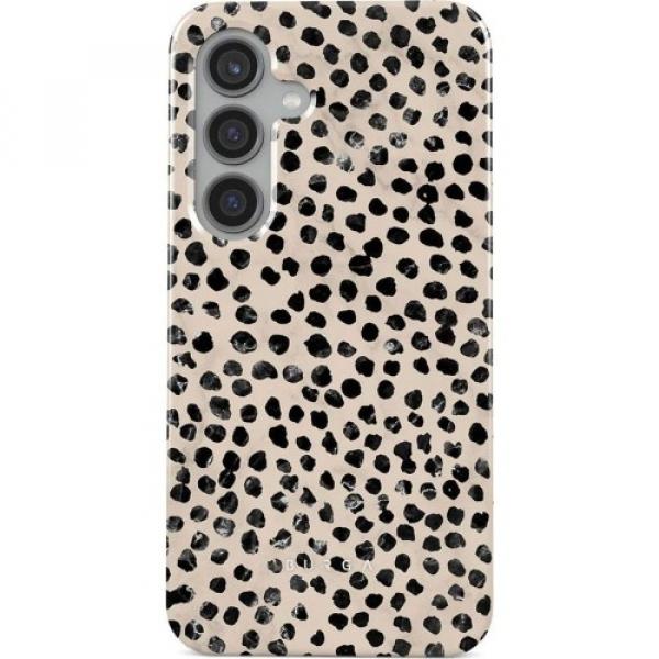 Etui Burga Almond Latte Tough do Galaxy S24, beżowy z czarnymi kropkami