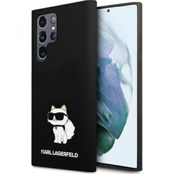 Etui Karl Lagerfeld Hard Case Silicone Choupette do Galaxy S24 Ultra, czarne