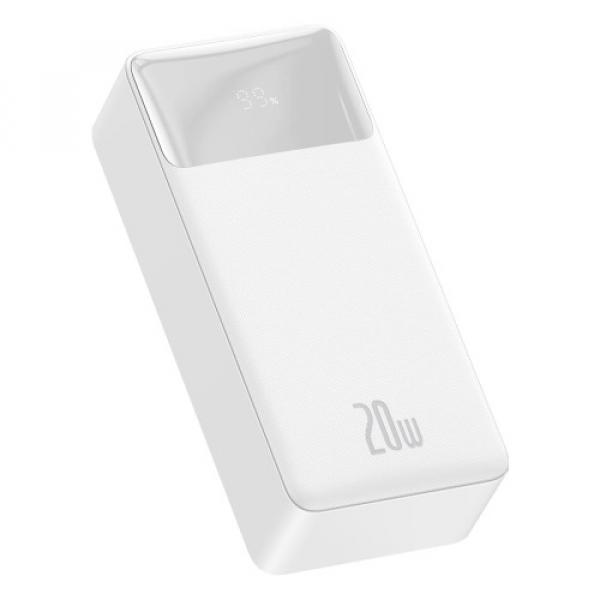 Power Bank, Baseus Bipow 30000 mAh 20W, biały