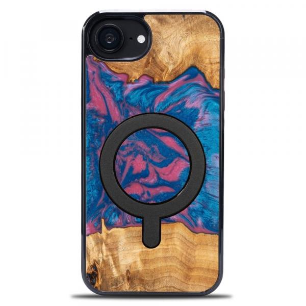 Drewniane etui do iPhone 16e, Bewood Unique Neons Vegas do MagSafe