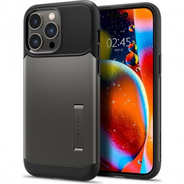 Etui Spigen Slim Armor do iPhone 14 Pro Max, stalowe