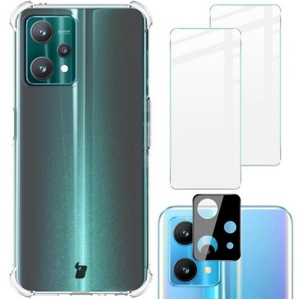 Etui + 2x szkło Bizon Case Clear Pack do Realme 9 Pro, przezroczyste