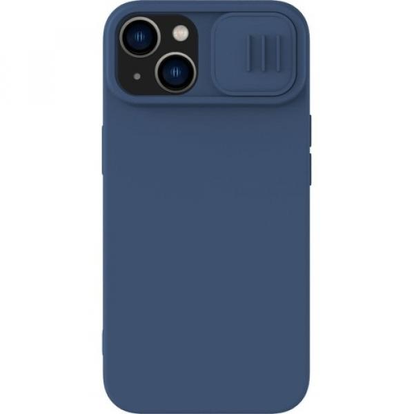 Etui z ochroną aparatu Nillkin CamShield Silky do iPhone 15 Plus, granatowe