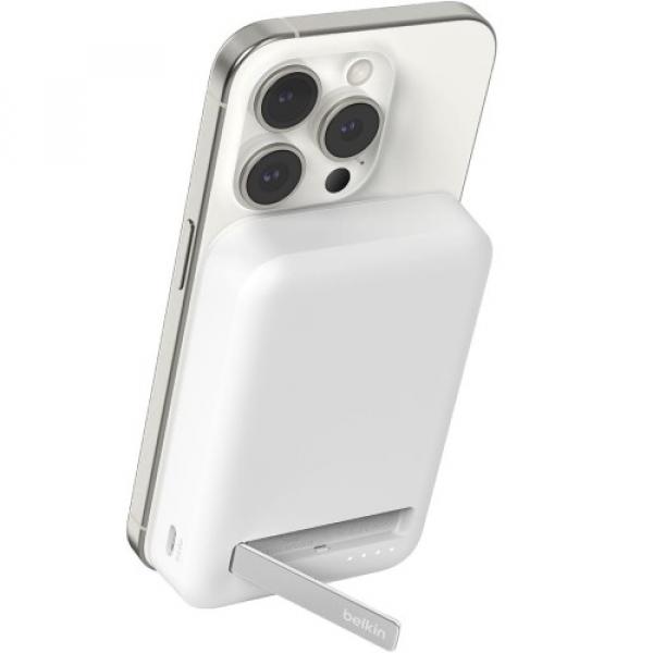 Bateria Belkin Boost Pro Power Bank z MagSafe Qi2 10K 15W 10000 mAh + Stand, biała
