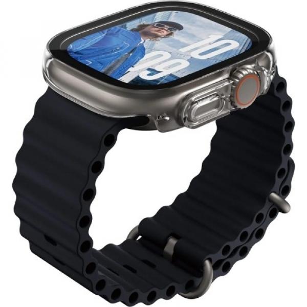 Etui z osłoną ekranu PanzerGlass Snappie Full Body Slim do Apple Watch Ultra 2/1 49mm, przezroczysto-czarne