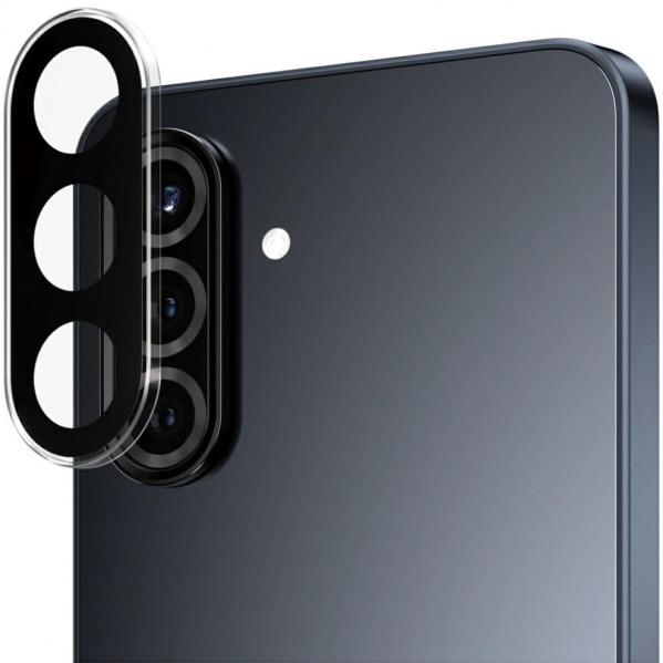 Szkło hartowane na aparat PanzerGlass Hoops Lens Protector do Samsung Galaxy A36 5G, przezroczysto-czarne