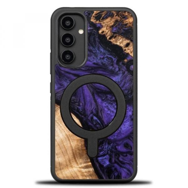 Drewniane etui Bewood Unique - Violet do MagSafe do Galaxy A54 5G