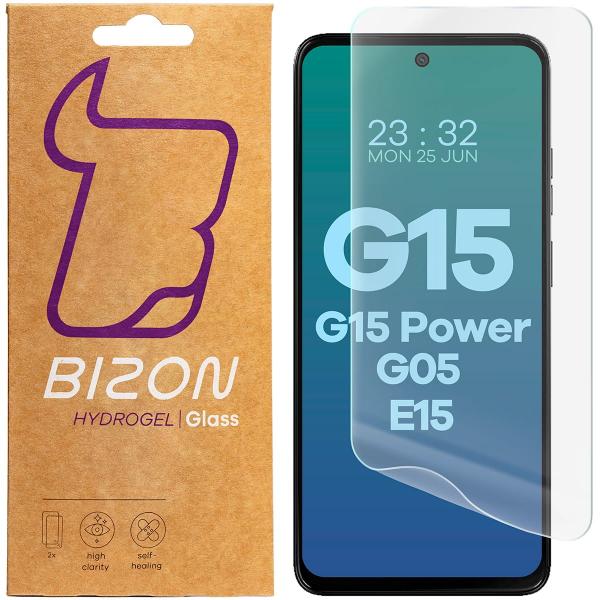 Folia hydrożelowa na ekran Bizon Glass Hydrogel Front do Motorola Moto G15 / G15 Power / G05 / E15, 2 sztuki
