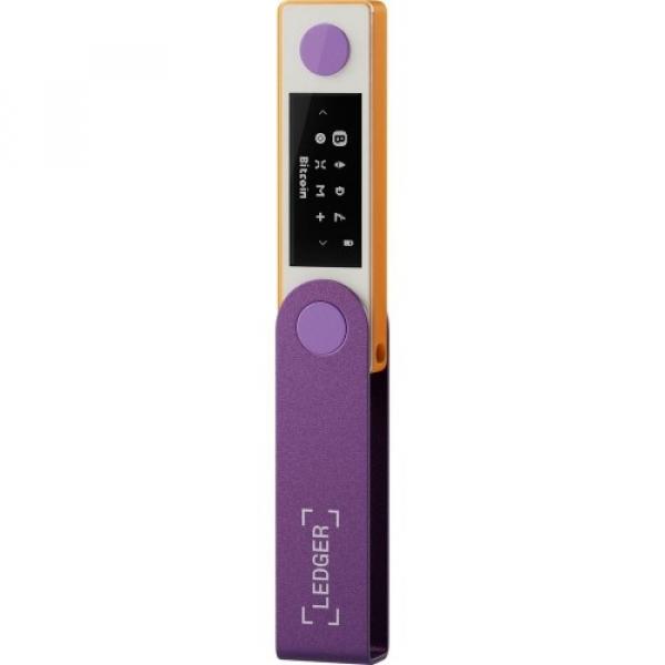 Portfel kryptowalut i NFT Ledger Nano X, fioletowo-pomarańczowy