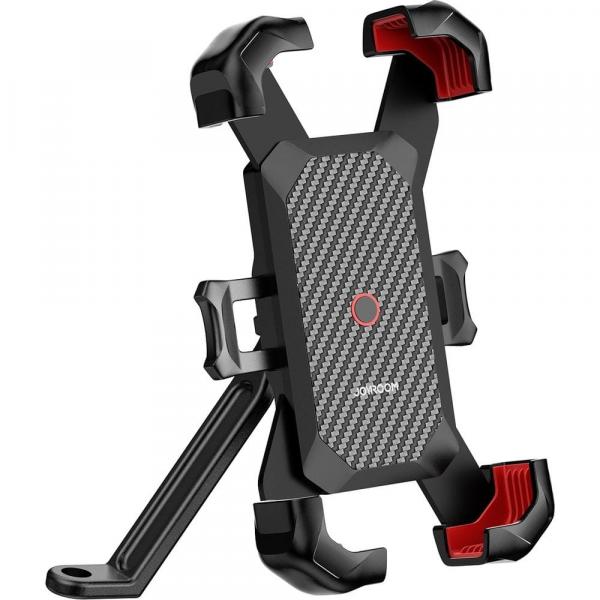 Uchwyt na telefon do motocykla, do lusterka, Joyroom JR-ZS288-m, czarno-czerwony