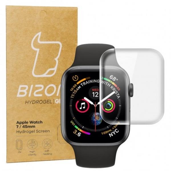 Folia hydrożelowa na ekran Bizon Glass Hydrogel, Apple Watch 45 mm, 2 sztuki