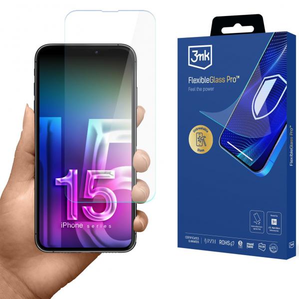 Szkło hybrydowe 3mk FlexibleGlass Pro do iPhone 15 Pro