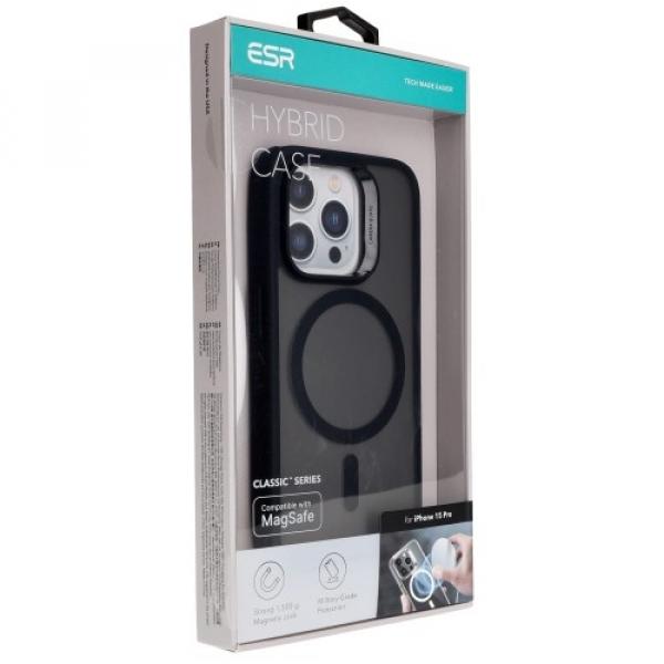 Etui ESR CH Halolock MagSafe do iPhone 15 Pro, czarne