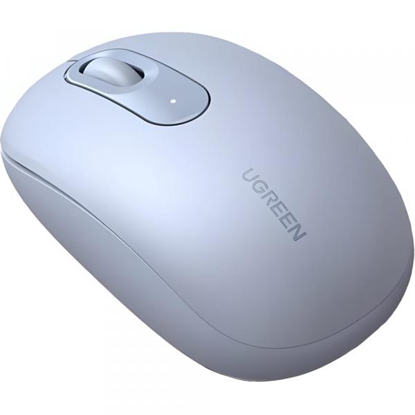 Bezprzewodowa mysz optyczna, Ugreen MU105 Wireless Mouse, USB 2.4GHz, błękitno-szara