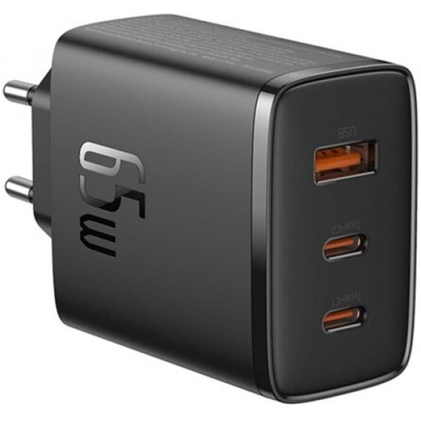 Ładowarka sieciowa Baseus GaN5 Cube Pro, 2x USB-C / 1x USB-A 65W, PD, QC 3.0, czarna