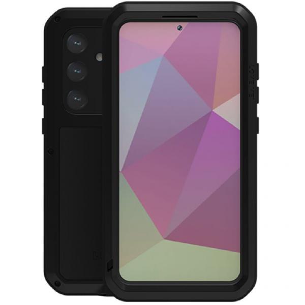 OUTLET: Etui pancerne + szkło LOVE MEI Powerful do Galaxy S24 Plus, czarne