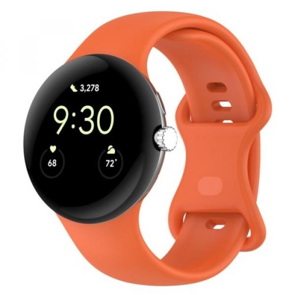 Silikonowy pasek Bizon Strap Watch Silicone 41mm do Google Pixel Watch 3/Watch 2/Watch 1, pomarańczowy