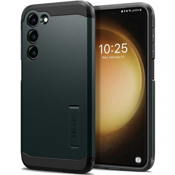 OUTLET: Etui Spigen Tough Armor do Galaxy S23, zielone