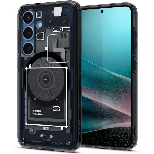 Etui Spigen Ultra Hybrid Mag do MagSafe do Galaxy S25, przydymione-szare (Zero One)