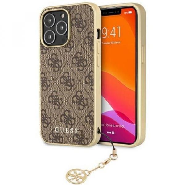 Etui Guess 4G Charms Collection iPhone 13 / 13 Pro, brązowe