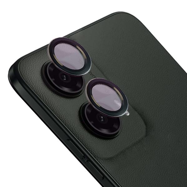 Szkło hartowane na aparat Bizon Glass Snap Lens do Motorola Moto G35 5G, 1 zestaw, czarna ramka