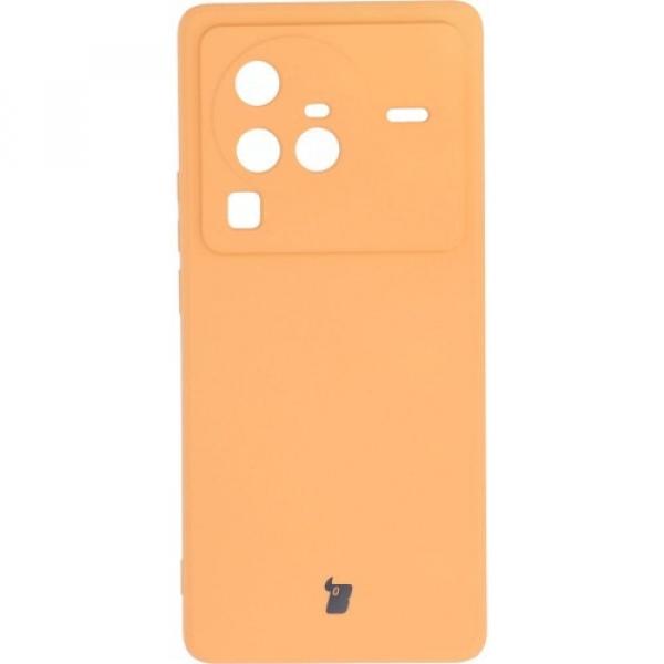 Etui Bizon Case Silicone Sq do Vivo X80 Pro, pomarańczowe