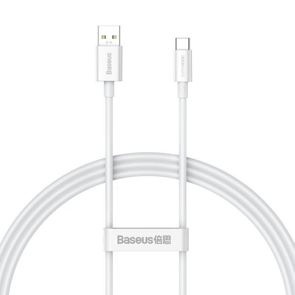 OUTLET: Kabel Baseus Superior Series SUPERVOOC USB-A do USB-C 65W 1m, 480Mb/s, biały