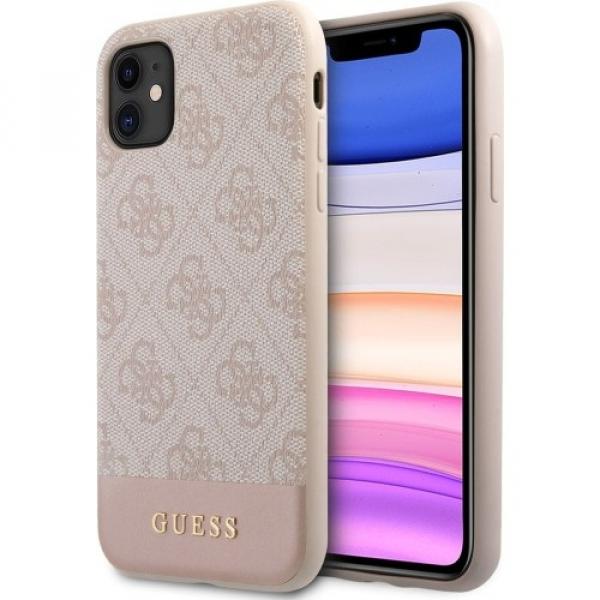 Etui Guess 4G Stripe Collection do iPhone 11 / XR, różowe