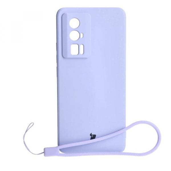 Etui Bizon Case Silicone Sq do Xiaomi Poco F5 Pro, jasnofioletowe