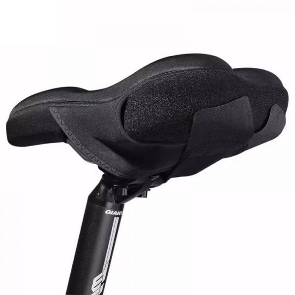 OUTLET: Żelowy pokrowiec na siodełko rowerowe Rockbros LF047-B, rozmiar L, czarny