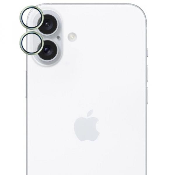 Osłony na aparat 3mk HARDY Lens Protection Pro 1 zestaw dla iPhone 16 / 16 Plus, zielone