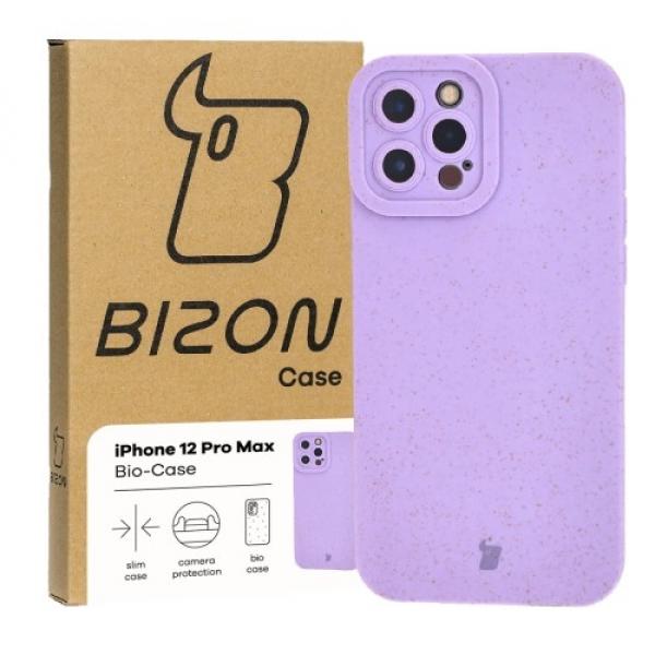 Ekologiczne etui Bizon Bio-Case do iPhone 12 Pro Max, fioletowe