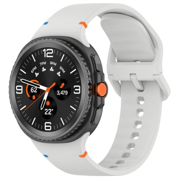 Silikonowy pasek Bizon Strap Watch Silicone G do Galaxy Watch 8 / 8 Classic, jasnoszary