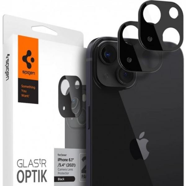 Szkło na aparat Spigen Glas.tr Optik 2-Pack iPhone 13 / 13 Mini, czarne