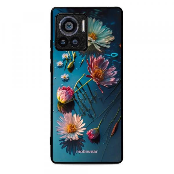 Etui ochronne do Motorola Edge 30 Ultra, Mobiwear Glossy Case, niebiesko-kwieciste