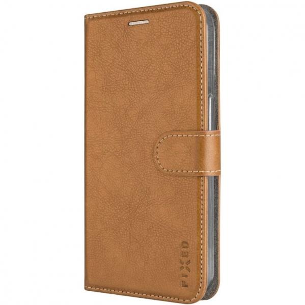 Etui Fixed Opus do iPhone 16e, brązowe