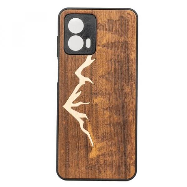 Drewniane etui do Motorola Moto G53 5G, Bewood Góry Imbuia