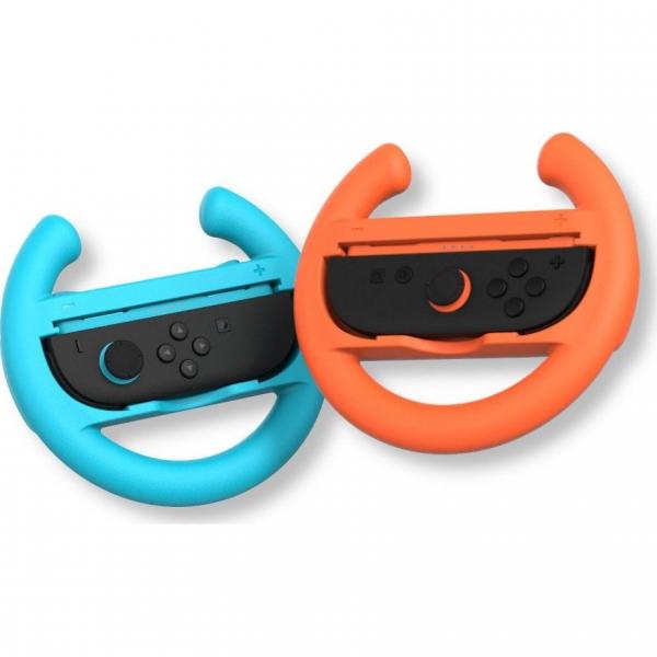 Uchwyty / nakładki YAXO Wheels Set do Joy-Conów Nintendo Switch 2 / OLED / 1, pomarańczowa / niebieska