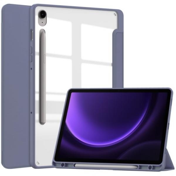 Etui Bizon Case Tab Clear Matt do Galaxy Tab S9 / S9 FE, lawendowe