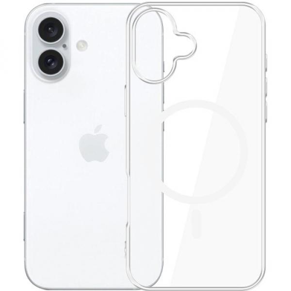 Etui 3mk Clear MagCase do MagSafe, do iPhone 16 Plus, przezroczysto-białe