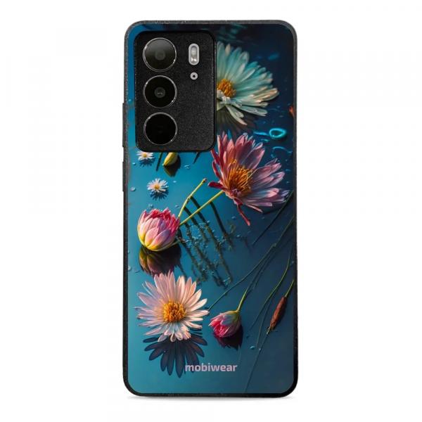 Etui ochronne do Realme C75 4G, Mobiwear Glossy Case, niebiesko-kwieciste