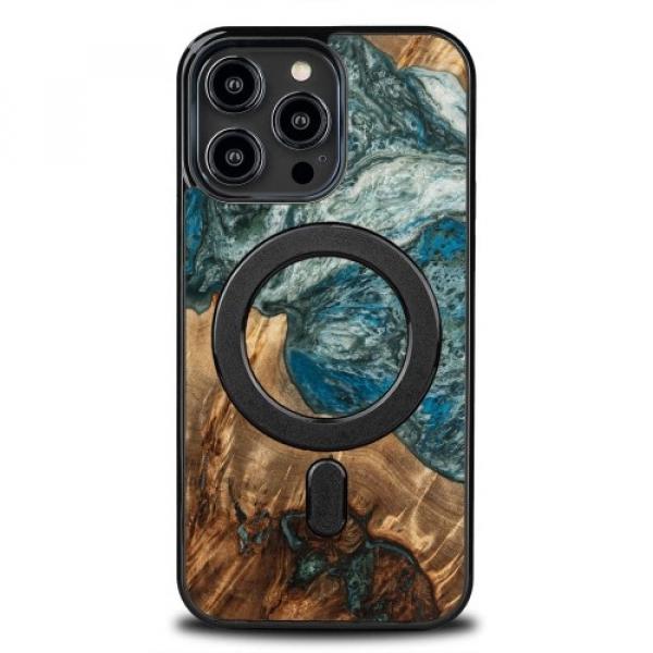 Drewniane etui do iPhone 14 Pro Max, Bewood Unique Planets Ziemia do MagSafe