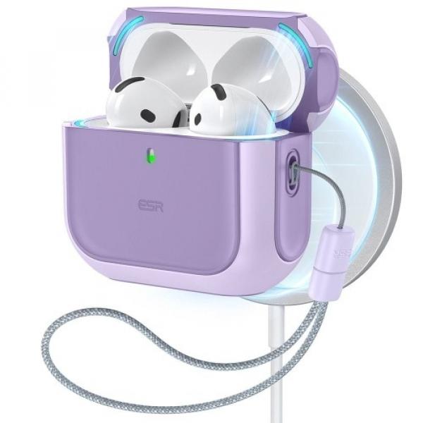 Etui ESR Orbit HaloLock MagSafe do AirPods 4, fioletowe