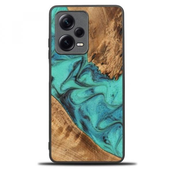 Drewniane etui do Xiaomi Redmi Note 12 Pro 5G, Bewood Unique Turquoise